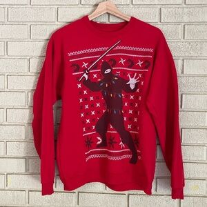 Vintage Hanes Christmas Ninja Sweatshirt Size Medium